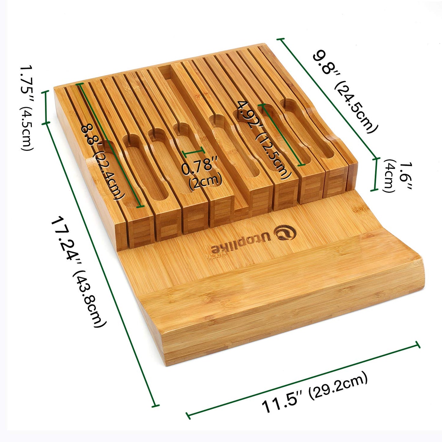 Utoplike Bamboo Knife Block