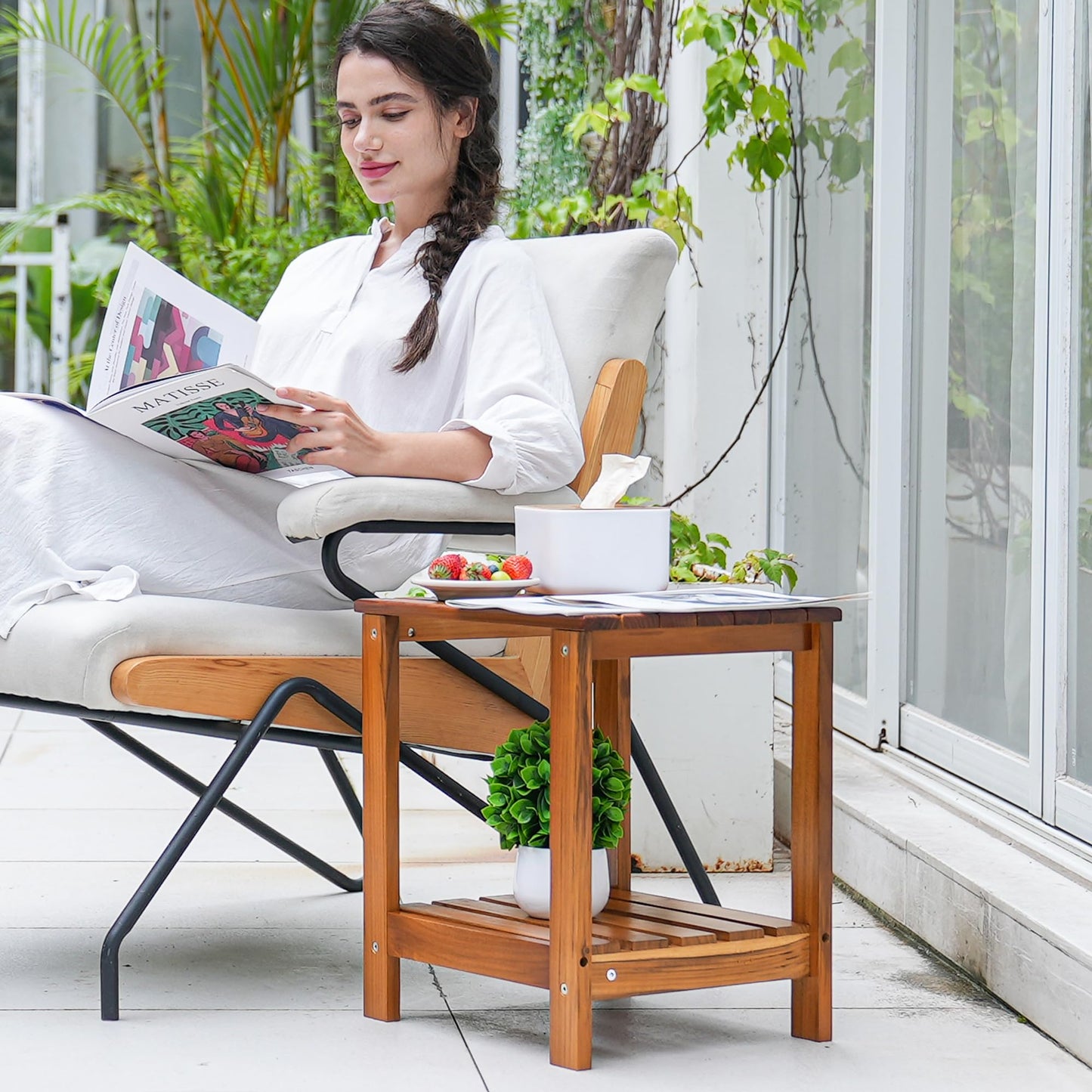 Utoplike Teak End Table 2